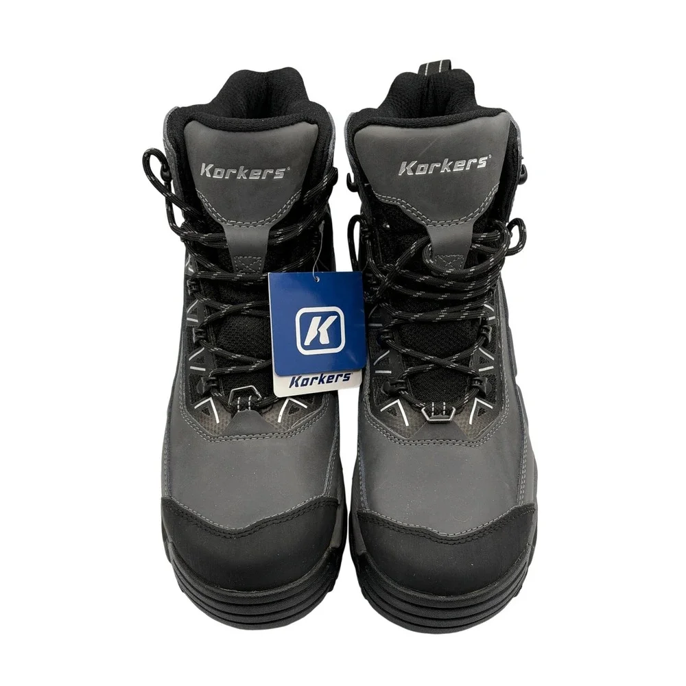Korkers Tundra Ridge Winter Boots Mens 9.5 Gray New Waterproof Thinsulate 200g
